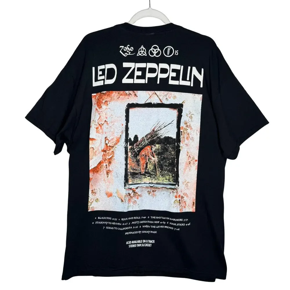 Led Zeppelin IV Album Graphic Short Sleeve Band Tee XL Retro Rock Grunge T-Shirt - Picture 9 of 9